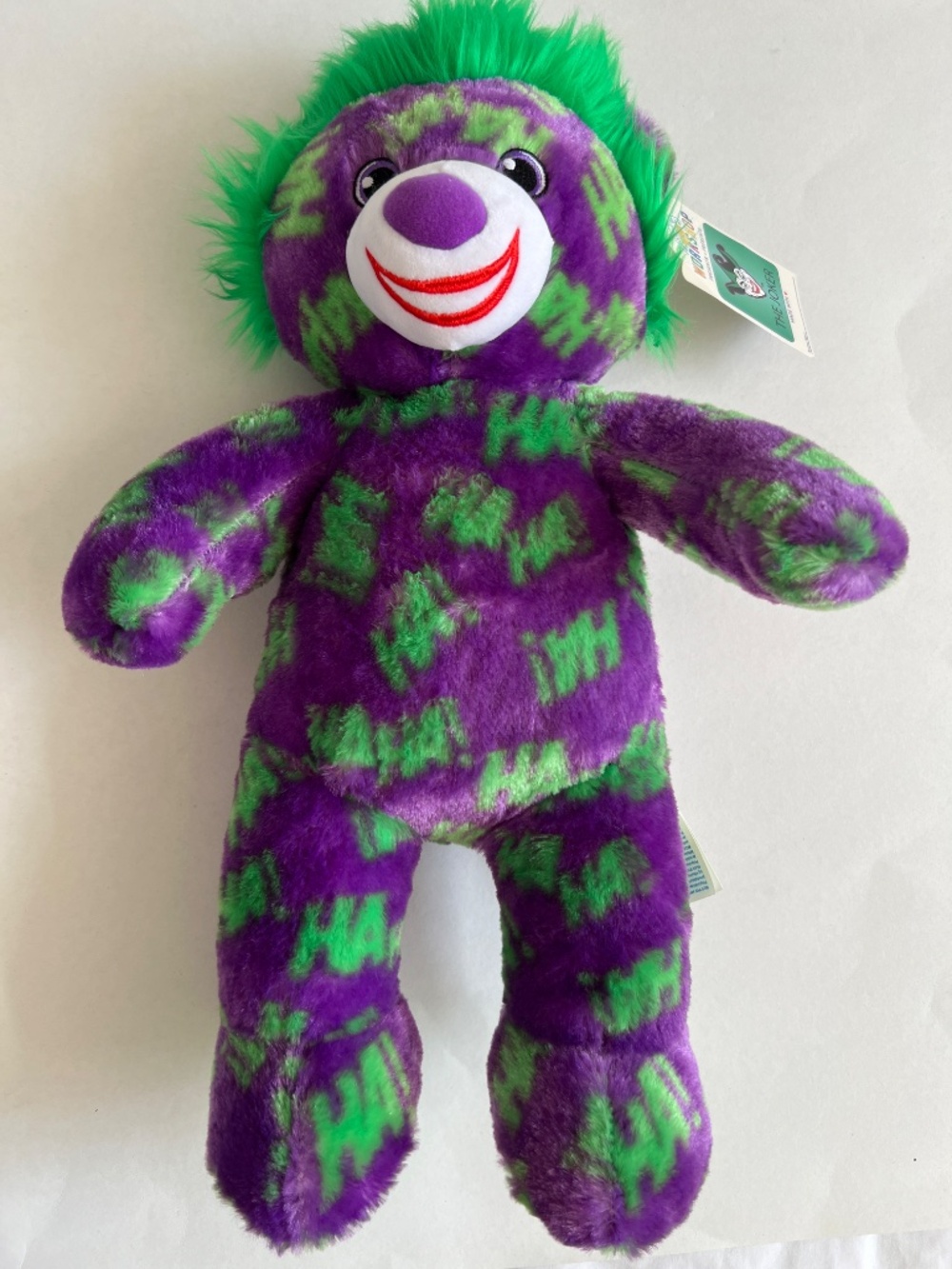 New Joker Build A Bear Workshop 17 1/2" Tall Very Soft Purple Green